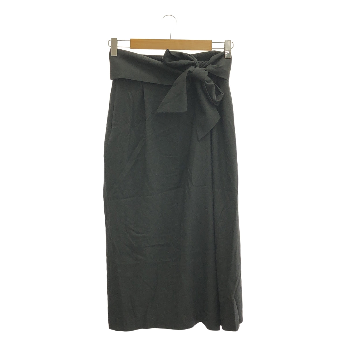 YLEVE | Nep 飾邊緞帶腰帶裹裙 | 0 |黑色 |女性的