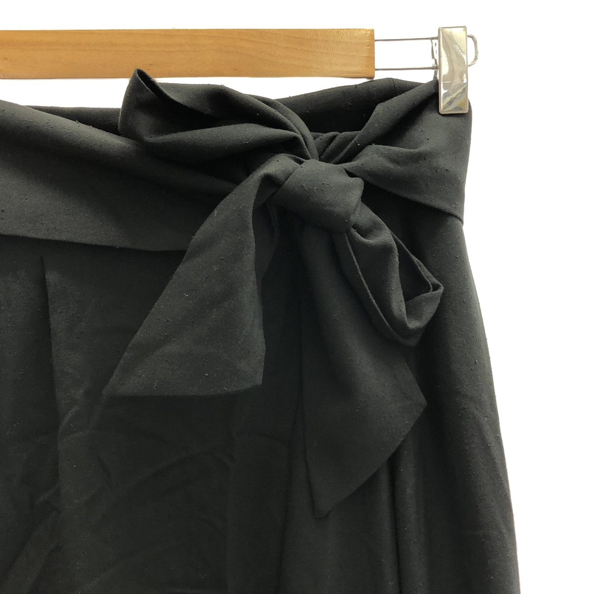 YLEVE | Nep 飾邊緞帶腰帶裹裙 | 0 |黑色 |女性的