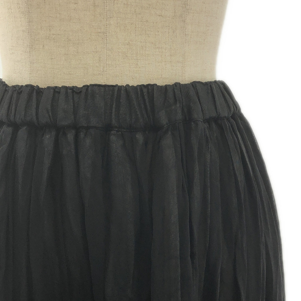 COMME des GARCONS COMME des GARCONS / Comme des | 2024SS | 緞帶裝飾透視褶皺抽繩蓬鬆半裙 / 全襯裡 | XS | 黑色 | 女款