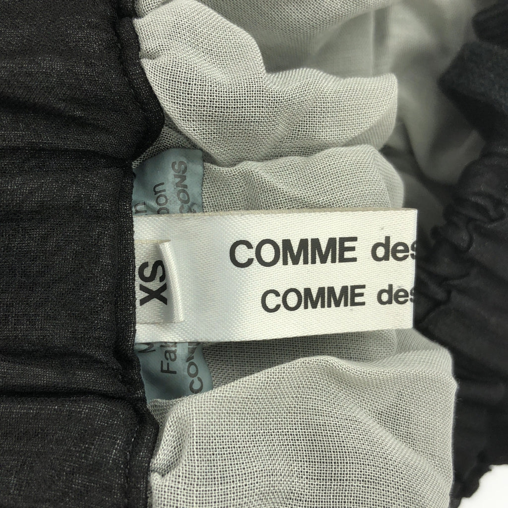 COMME des GARCONS COMME des GARCONS / Comme des | 2024SS | 緞帶裝飾透視褶皺抽繩蓬鬆半裙 / 全襯裡 | XS | 黑色 | 女款
