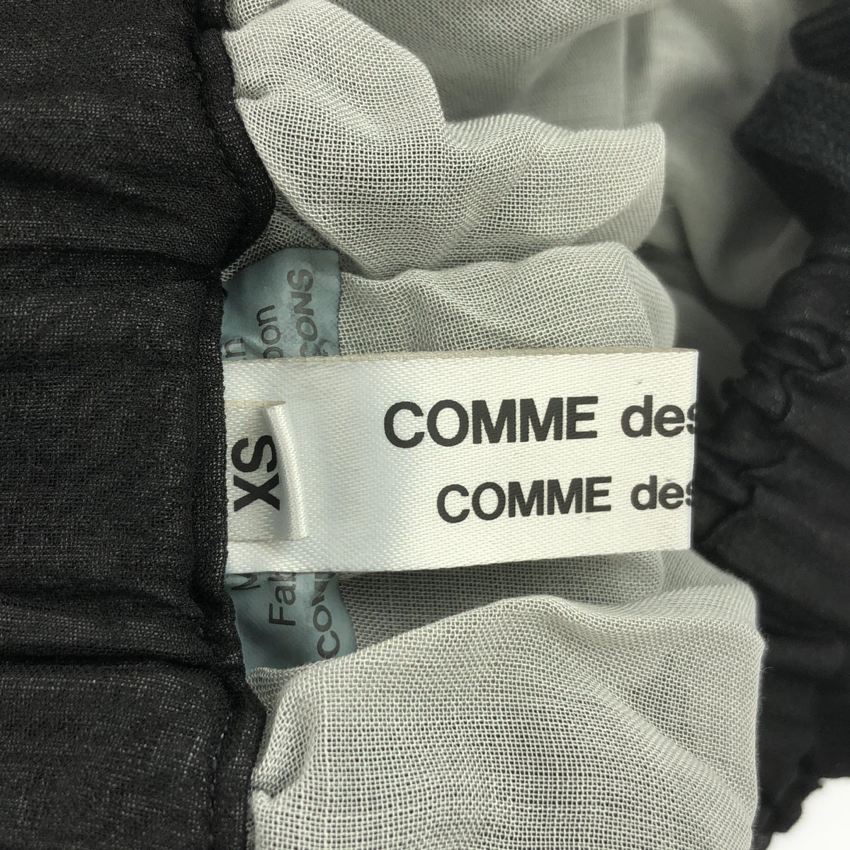 COMME des GARCONS COMME des GARCONS / Comme des | 2024SS | 緞帶裝飾透視褶皺抽繩蓬鬆半裙 / 全襯裡 | XS | 黑色 | 女款