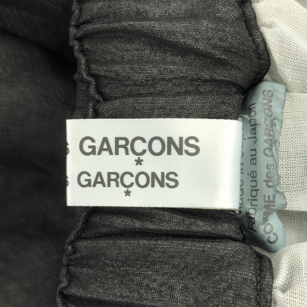 COMME des GARCONS COMME des GARCONS / Comme des | 2024SS | 緞帶裝飾透視褶皺抽繩蓬鬆半裙 / 全襯裡 | XS | 黑色 | 女款