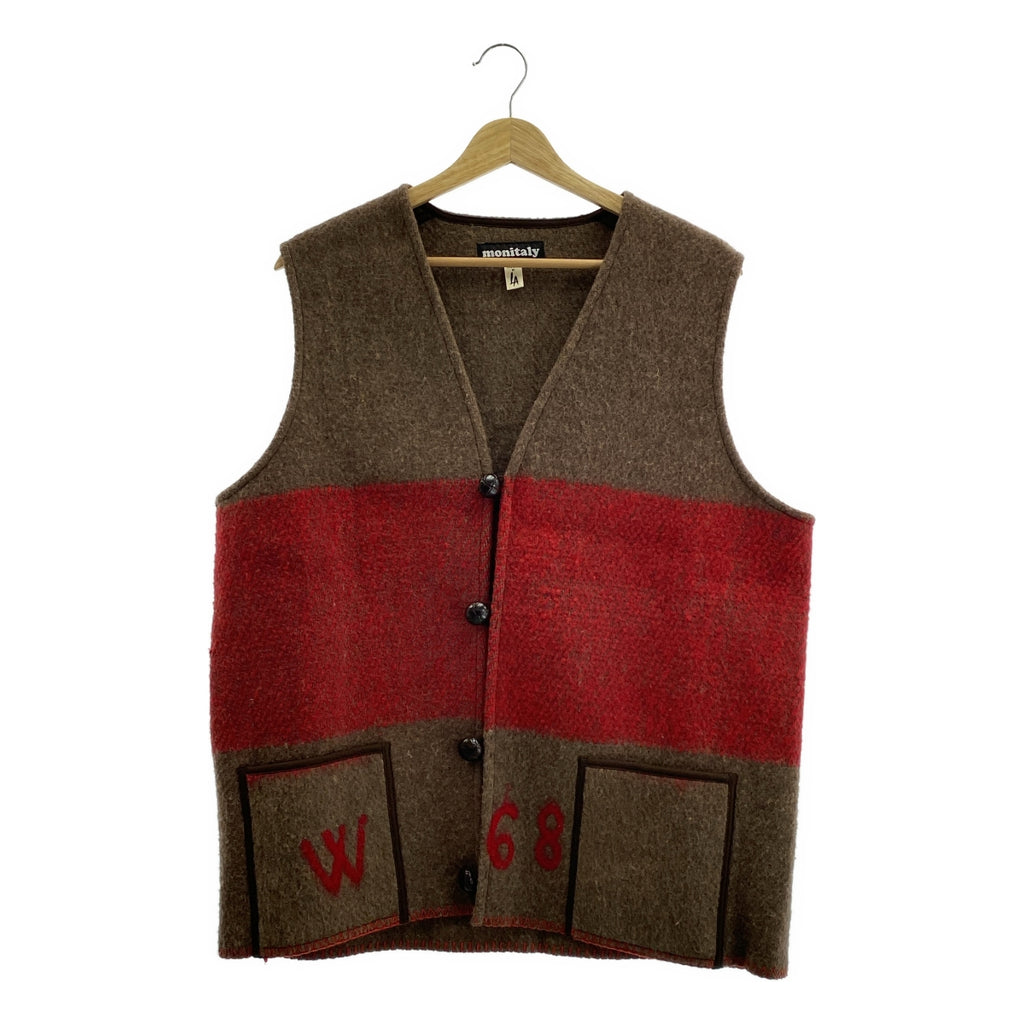 MONITALY / 모니토리 | Native Vest / 울 호두 버튼 백 엠블로이드 질레 베스트 | 42 | 남성