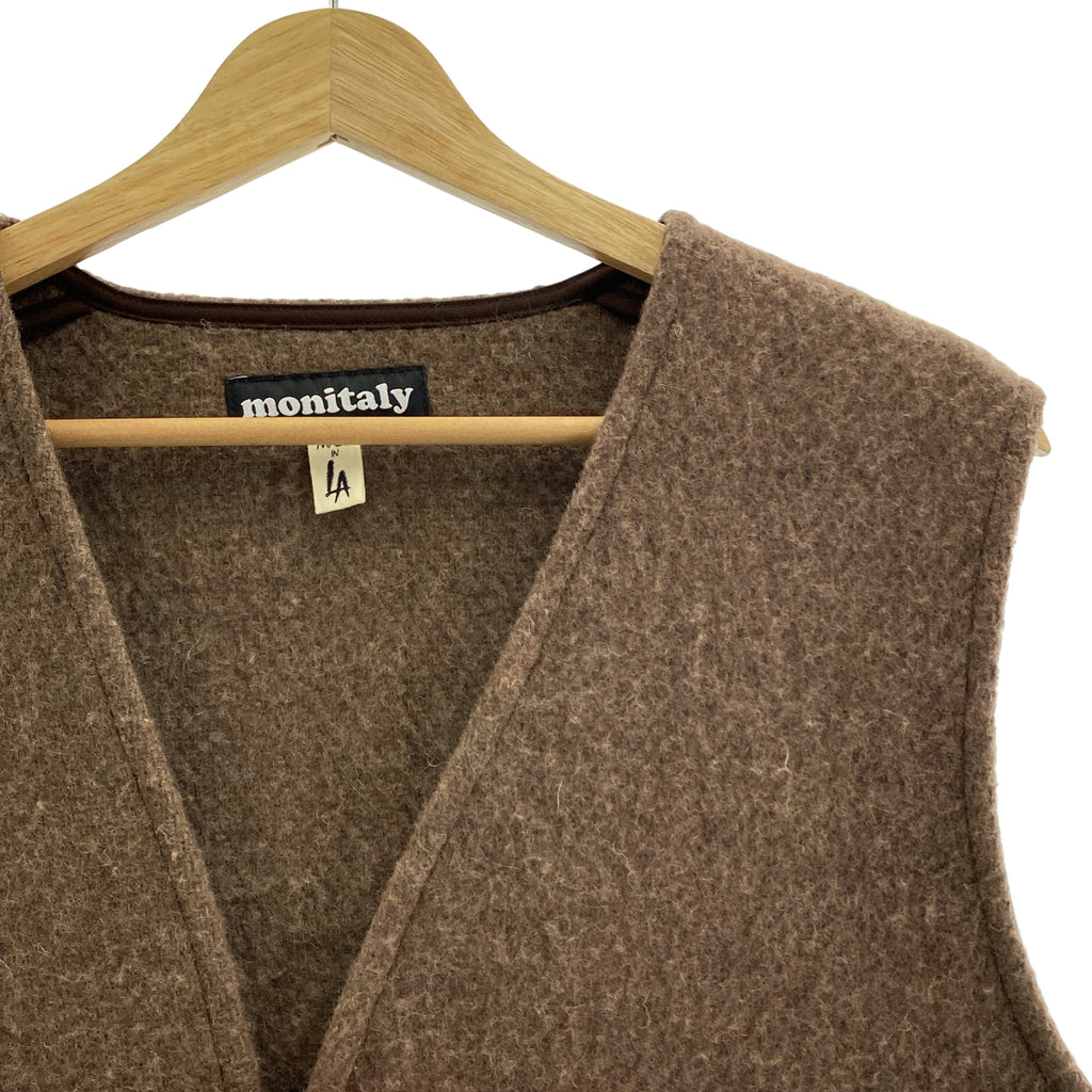MONITALY / 모니토리 | Native Vest / 울 호두 버튼 백 엠블로이드 질레 베스트 | 42 | 남성