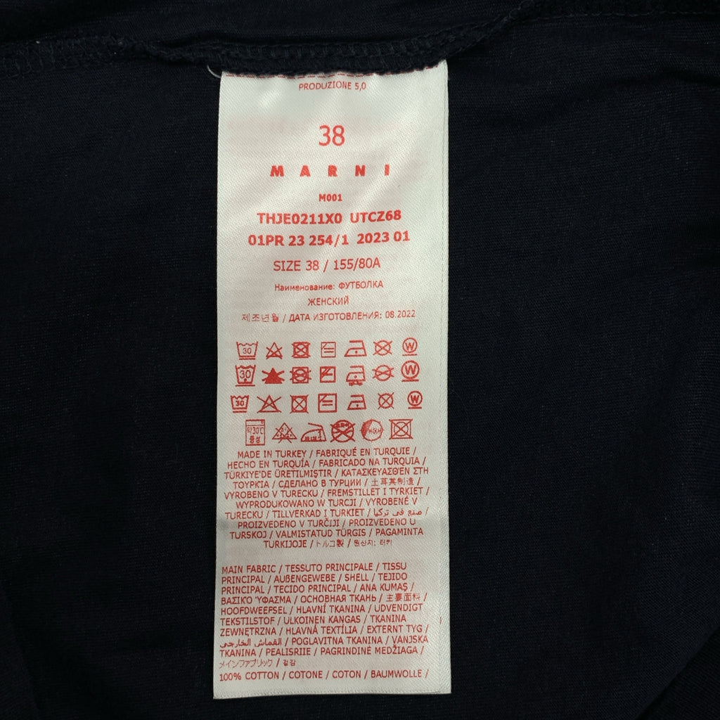 MARNI / マルニ | 2023SS | コットン 刺しゅう ロゴ Tシャツ | 38 | レディース