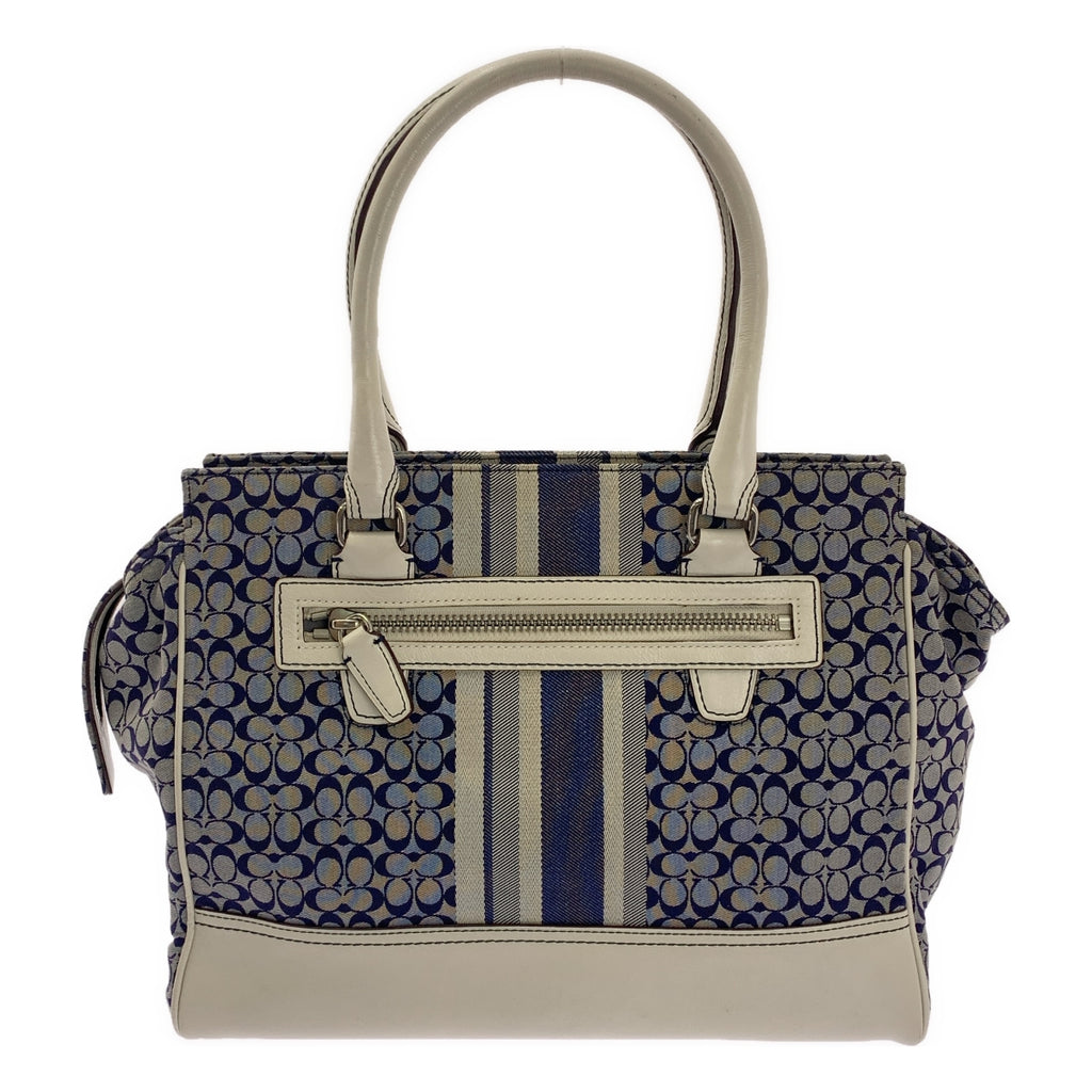 COACH / コーチ | レザーハンドル シグネチャー タッセル トートバッグ |