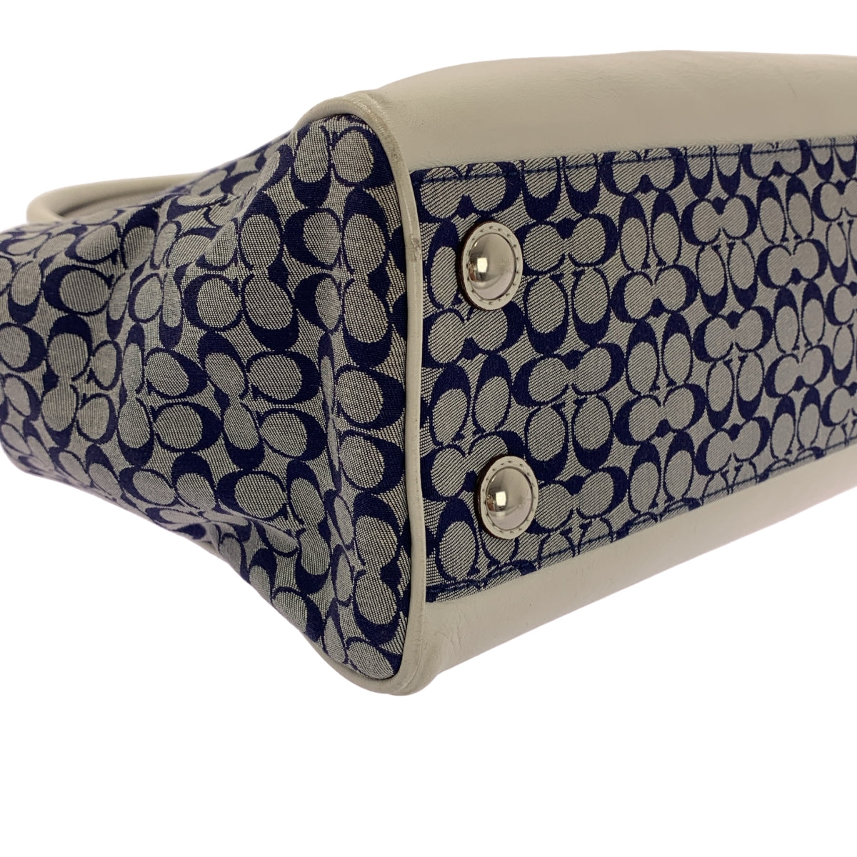 COACH / コーチ | レザーハンドル シグネチャー タッセル トートバッグ |