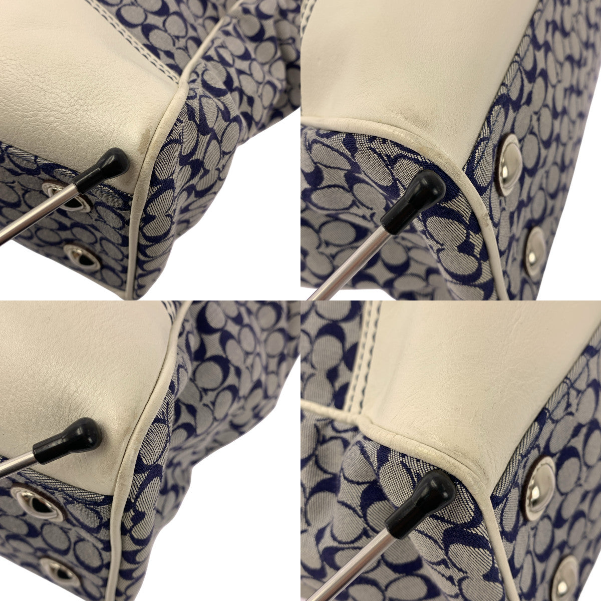 COACH / コーチ | レザーハンドル シグネチャー タッセル トートバッグ |