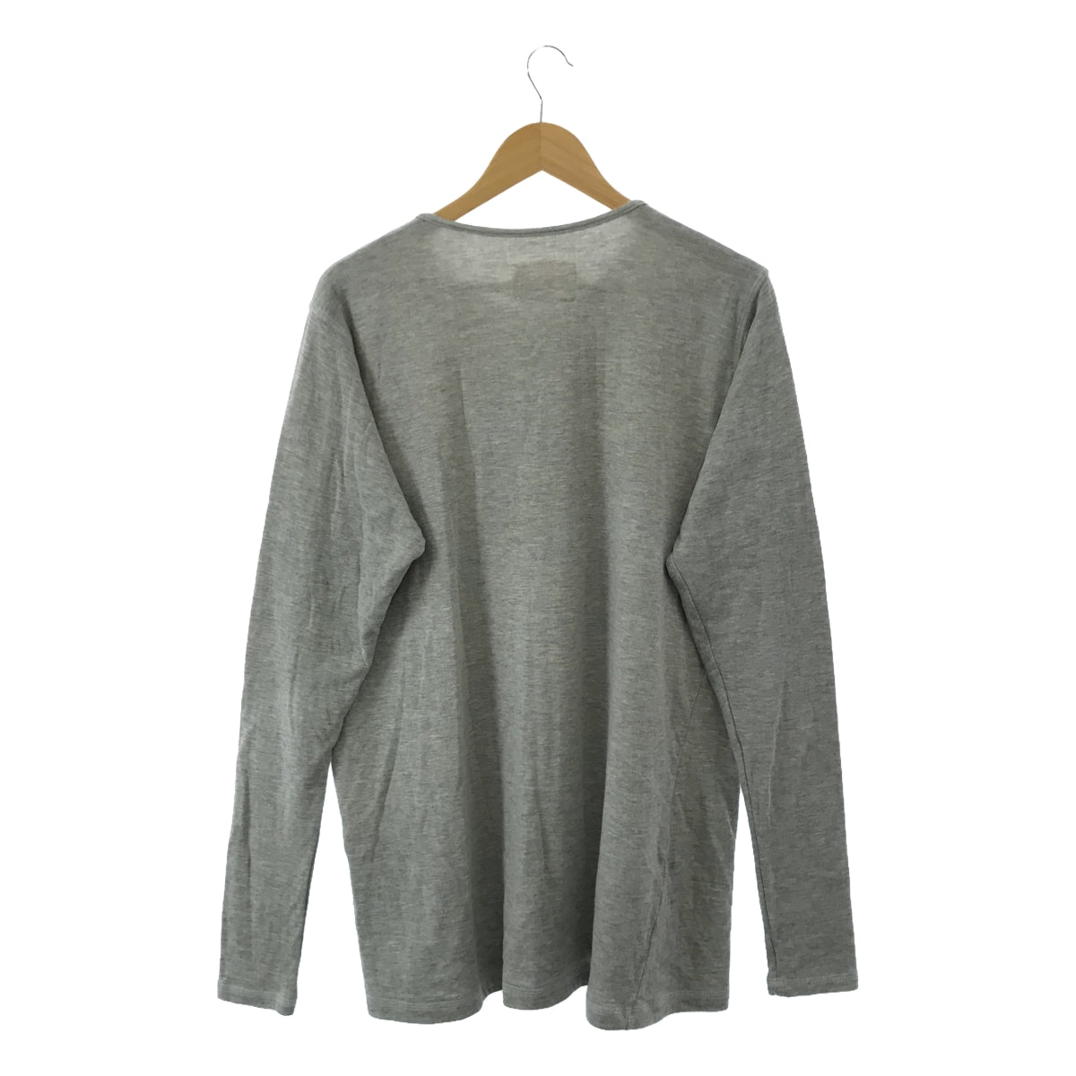 GREG LAUREN | GREY KNIT HENLEY | Henley neck over-cut and sewn | 1 | Grey | Men's