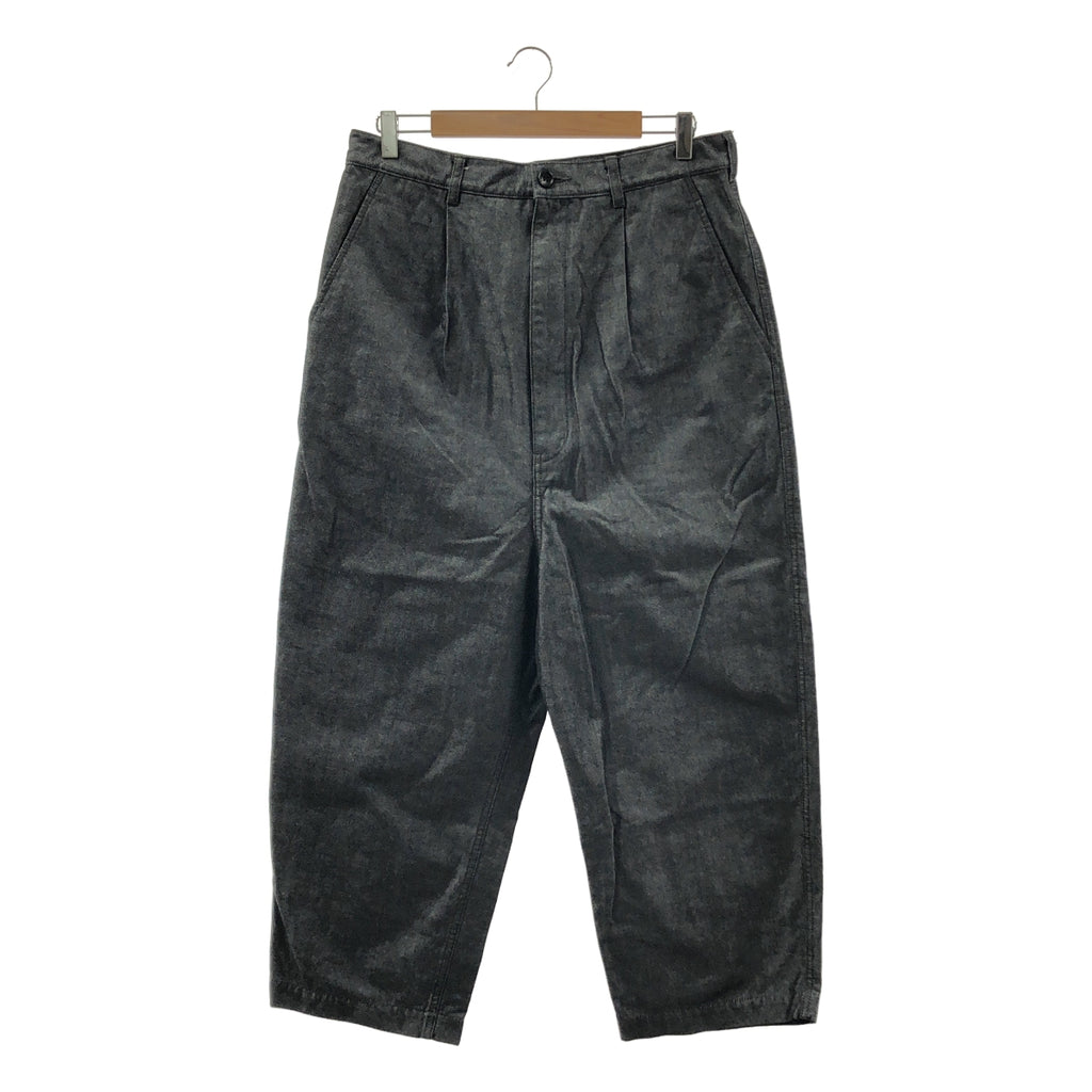 COMME des GARÇONS HOMME | 2018 秋冬 |尼龍棉質褶皺寬牛仔長褲| SHOPBOP尺寸 M |男士