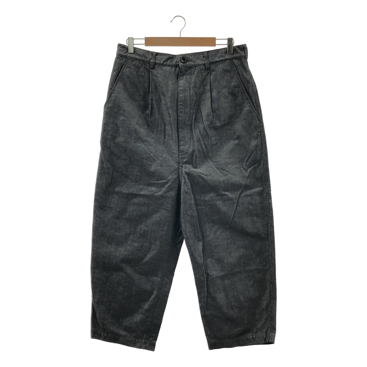 COMME des GARÇONS HOMME | 2018 秋冬 |尼龍棉質褶皺寬牛仔長褲| SHOPBOP尺寸 M |男士