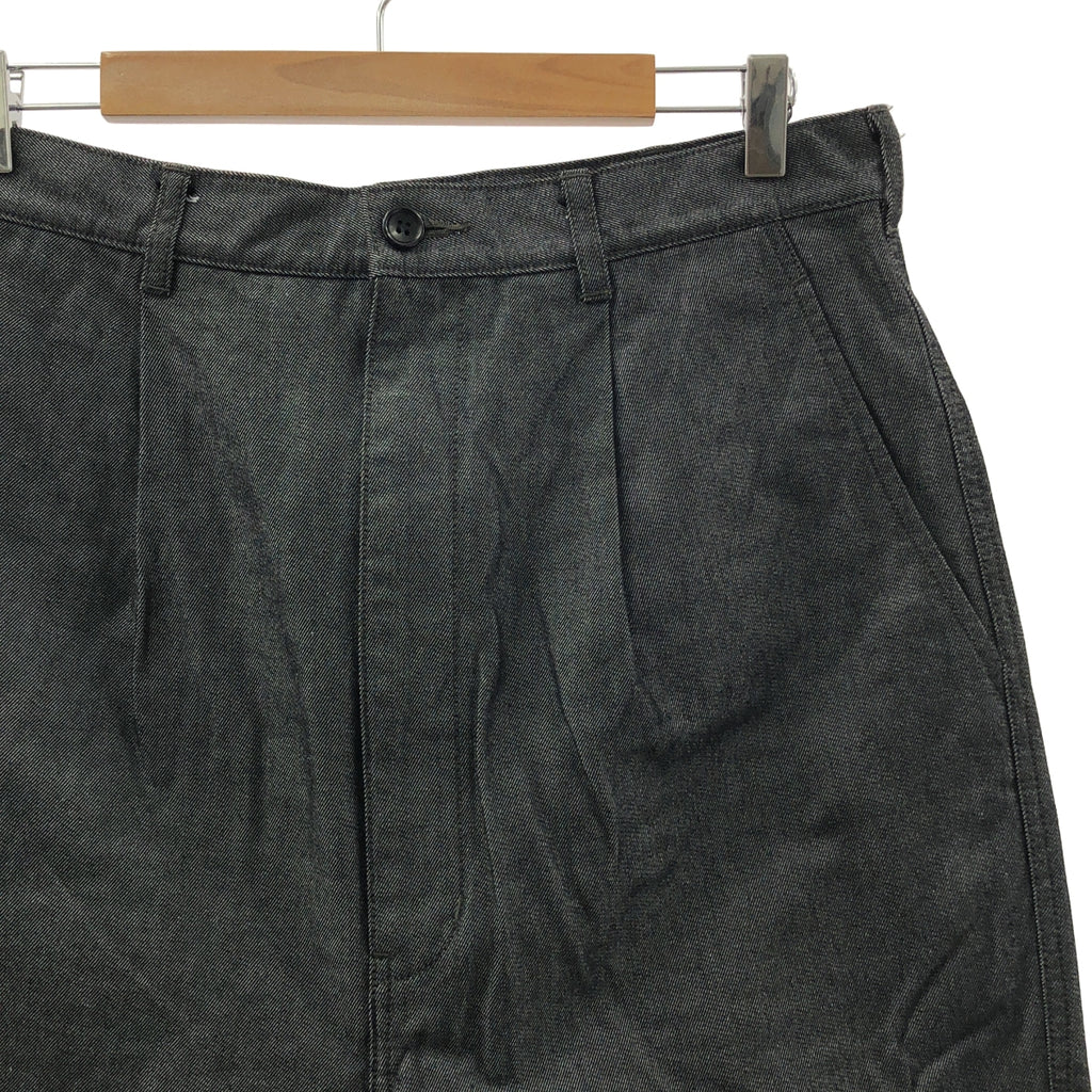 COMME des GARÇONS HOMME | 2018 秋冬 |尼龍棉質褶皺寬牛仔長褲| SHOPBOP尺寸 M |男士