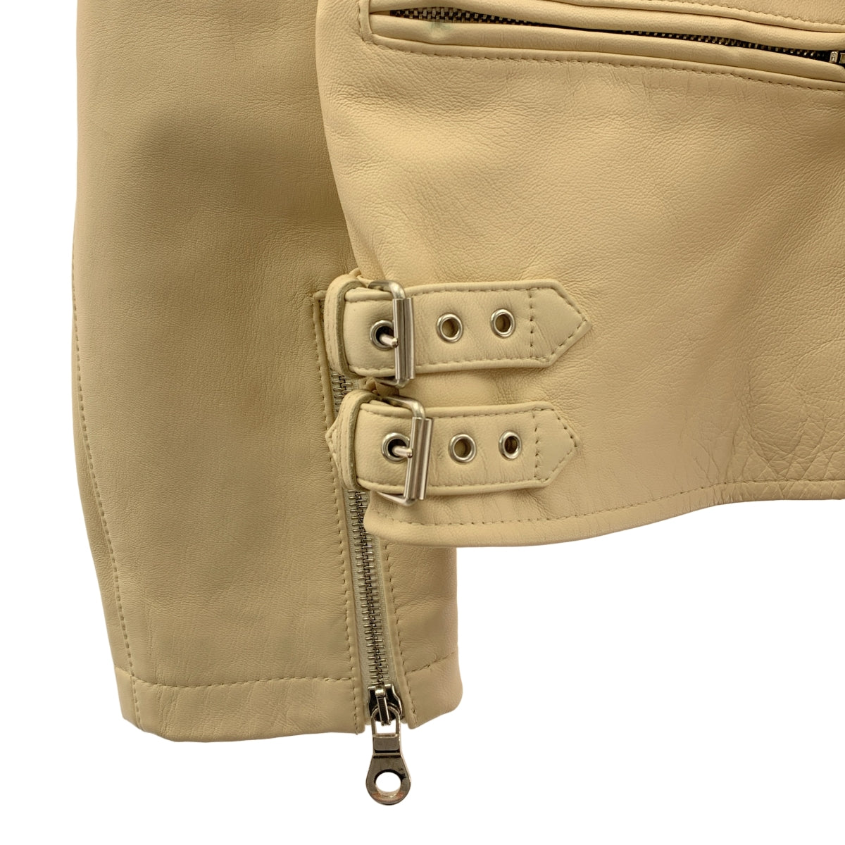 CINQUANTA / チンクワンタ | × TOMORROWLAND 羊革 ダブル ランダース ジャケット | 36 | ベージュ | レディース