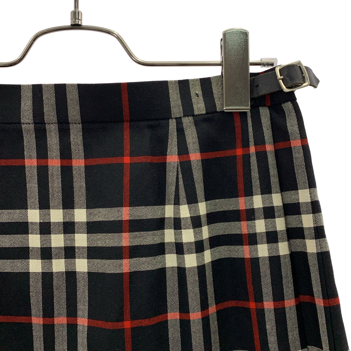 BURBERRY LONDON / 버버리 런던 | 울 노바 체크 플리츠 랩 스커트 | 38 |