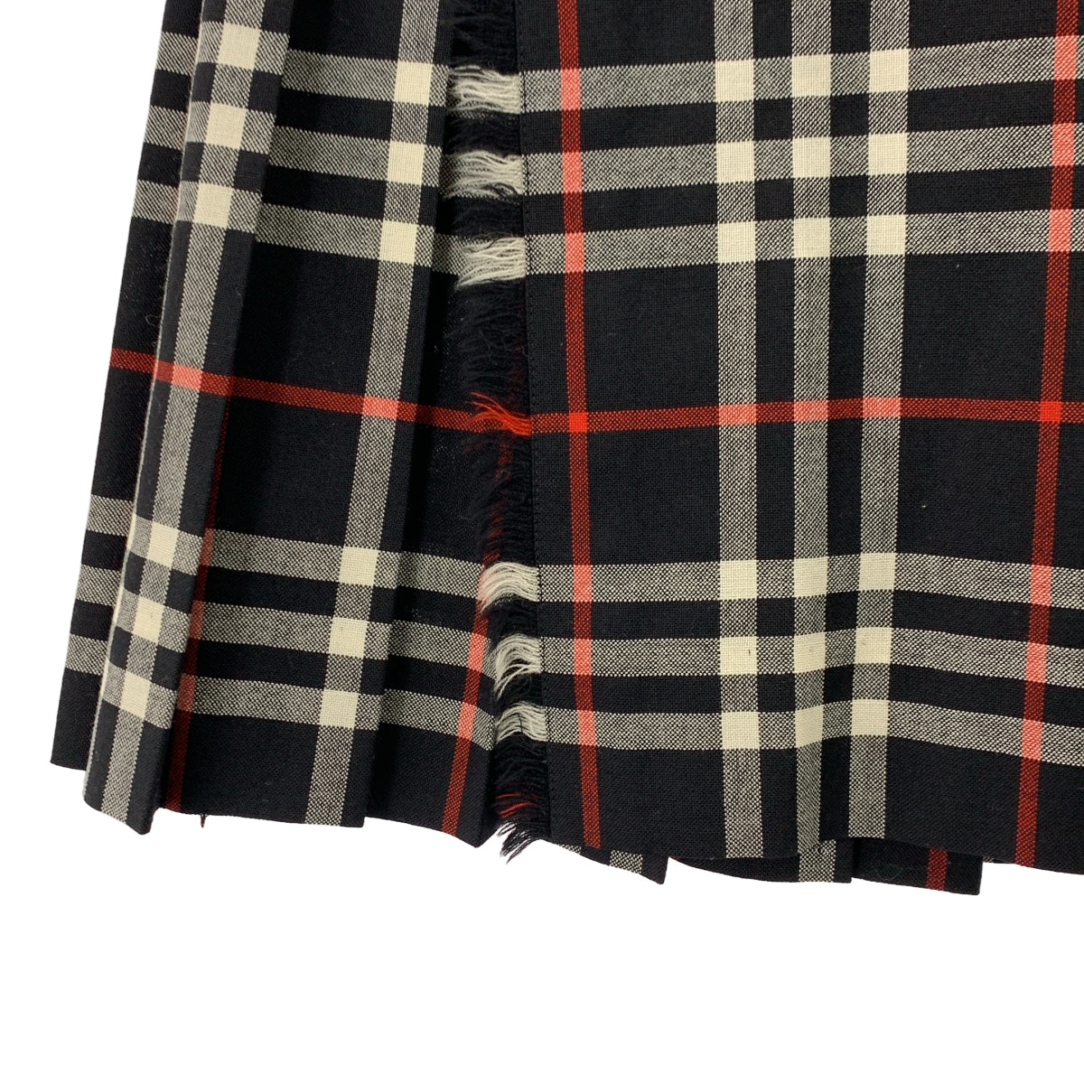 BURBERRY LONDON / 버버리 런던 | 울 노바 체크 플리츠 랩 스커트 | 38 |
