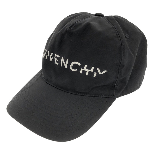 【美品】  GIVENCHY / ジバンシィ | SPLIT PRINT CAP  スプリットプリント ロゴ キャップ | ブラック | メンズ