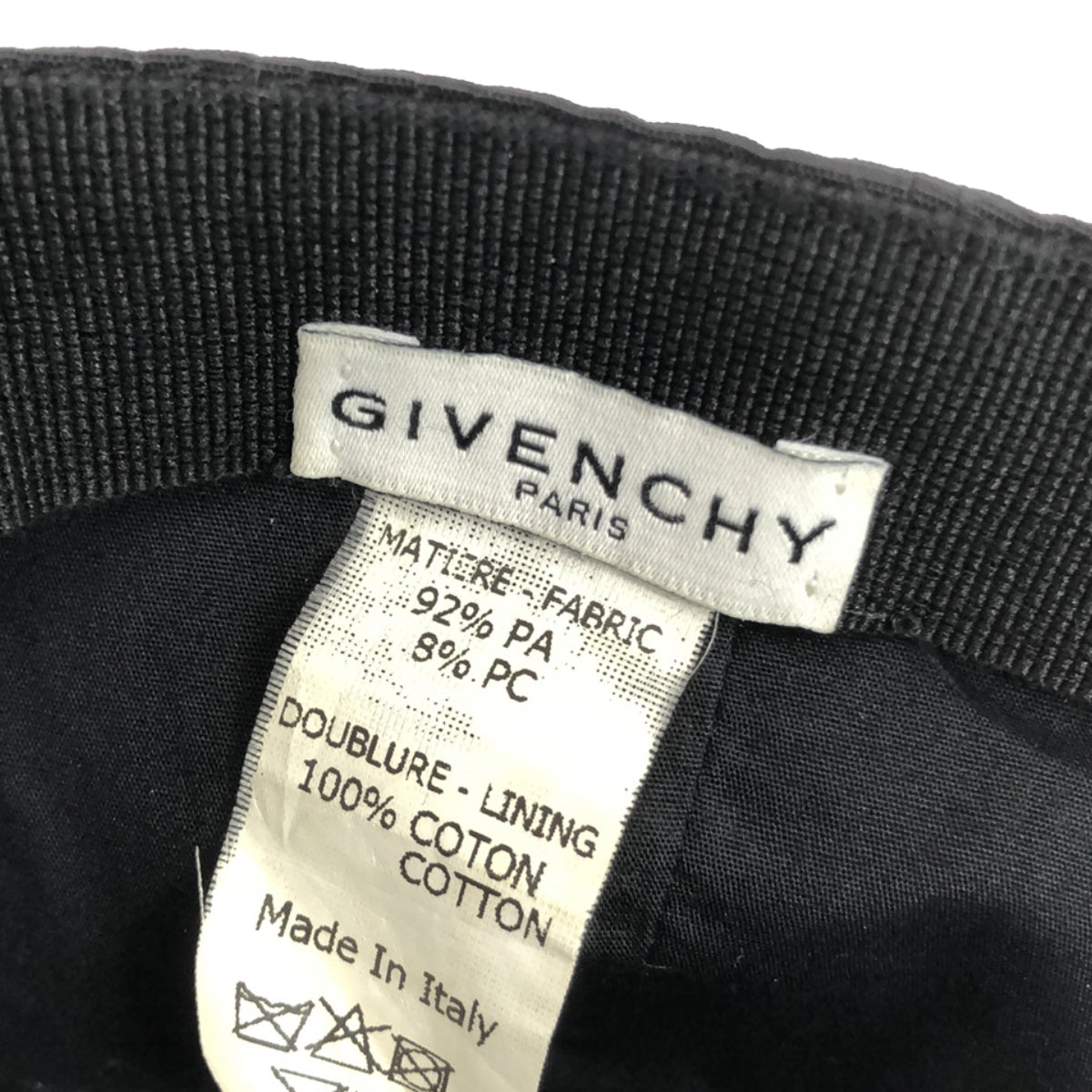 【美品】  GIVENCHY / ジバンシィ | SPLIT PRINT CAP  スプリットプリント ロゴ キャップ | ブラック | メンズ