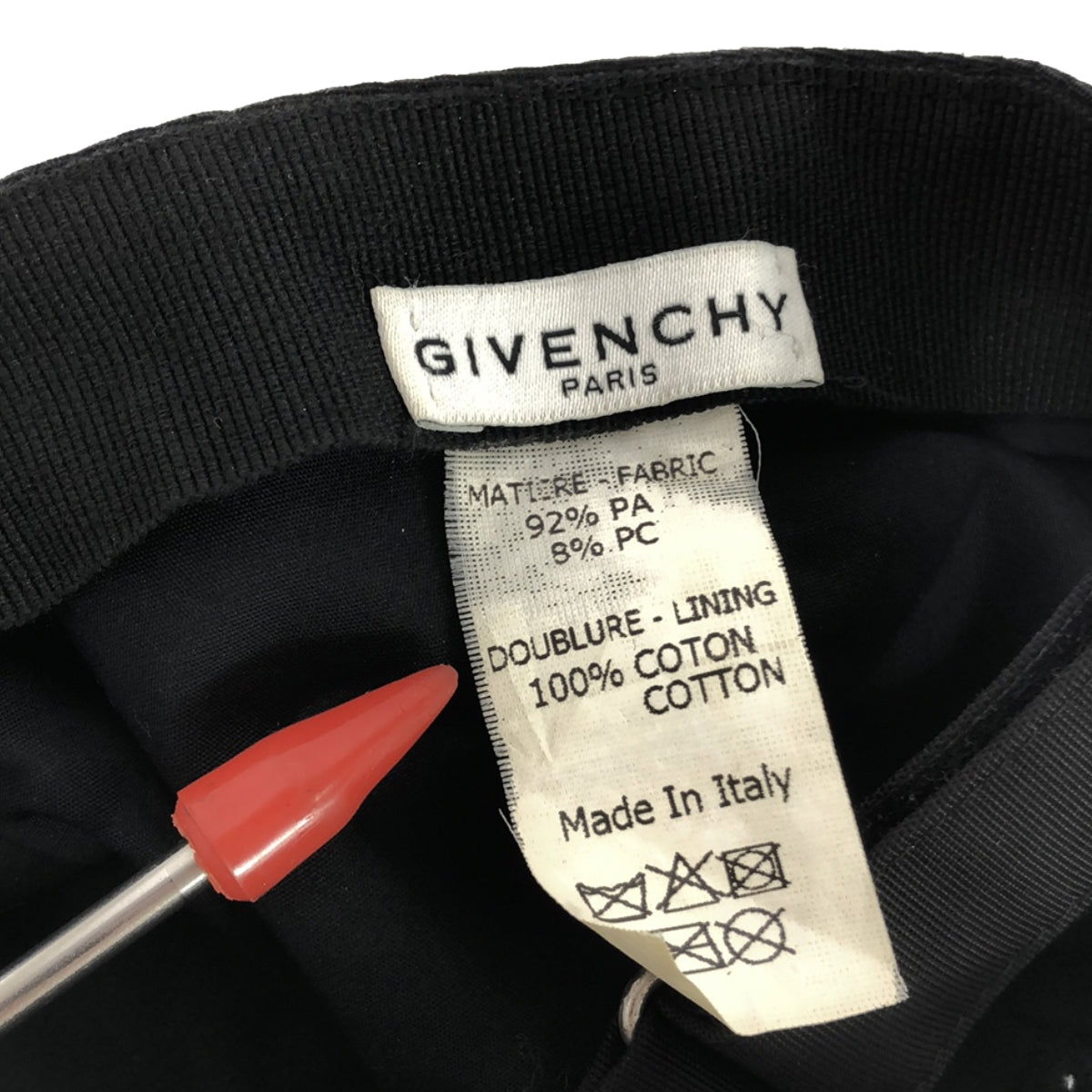 【美品】  GIVENCHY / ジバンシィ | SPLIT PRINT CAP  スプリットプリント ロゴ キャップ | ブラック | メンズ