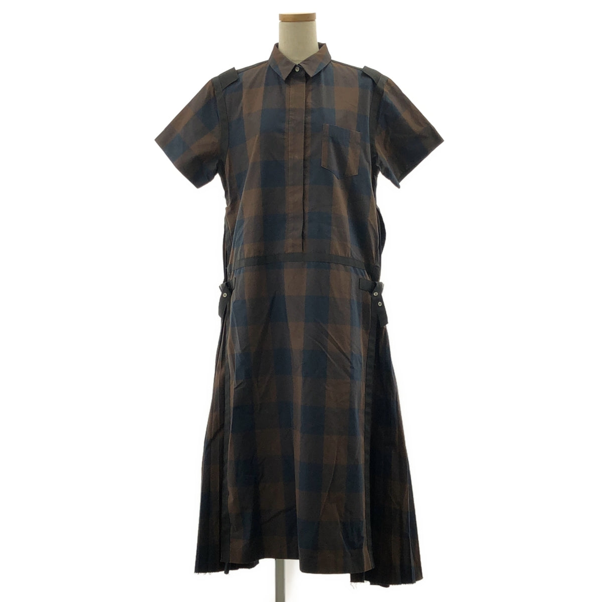 sacai / サカイ | コットン ポプリン チェック ワンピース | 3 | レディース