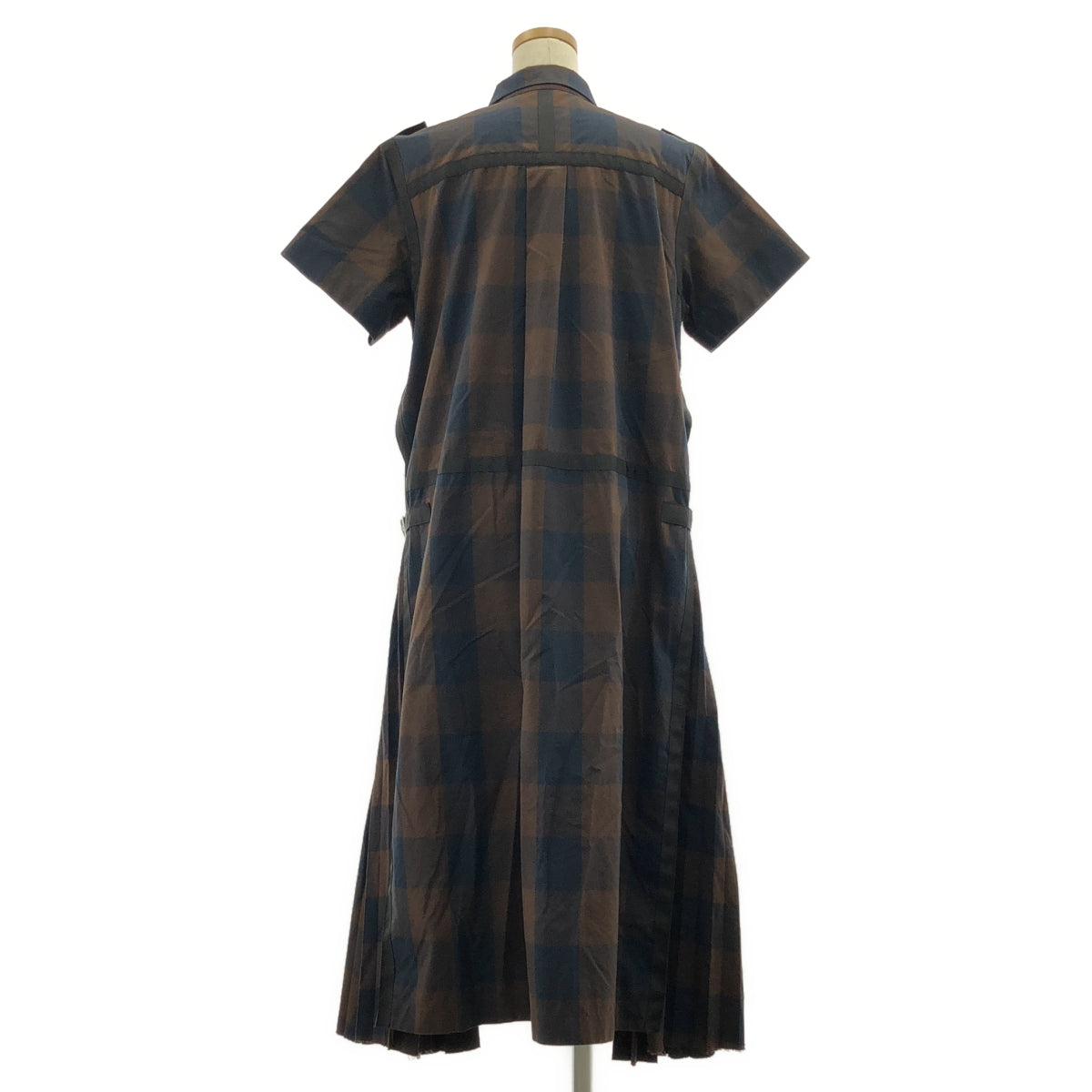 sacai / サカイ | コットン ポプリン チェック ワンピース | 3 | レディース