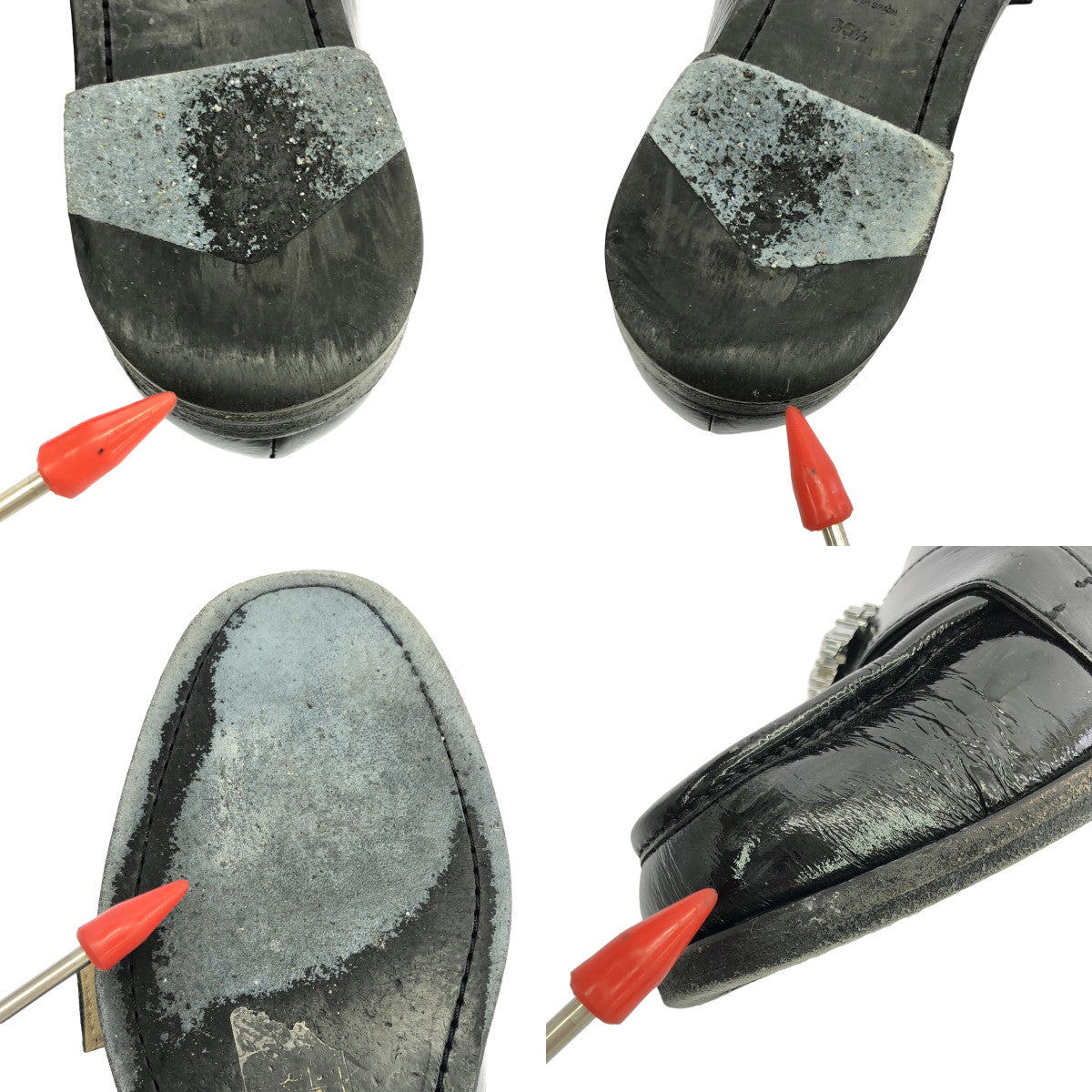 JIMMY CHOO / ジミーチュウ | CHERI LOAFER ビジューバックル ローファー | 36 1/2 | ブラック | レディース