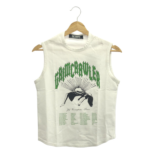 [New] RAF SIMONS | Sleeveless Tight Fit Top Grimcrawler Tank Top | XS | White | Men's