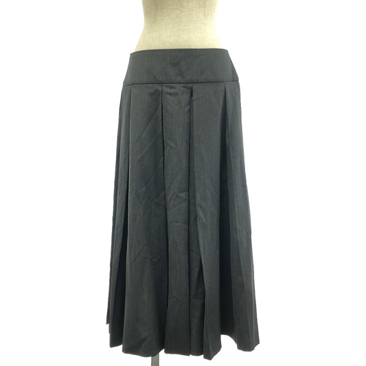 [Good Condition] PATOU | Tuck Pleated Long Skirt | Size 38 | Grey | Women's