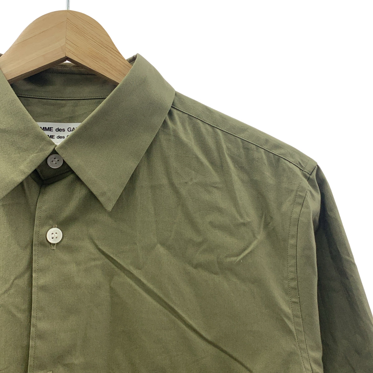 COMME des GARCONS COMME des GARCONS / Comme des | 2025 春夏 |棉質縮褶長襯衫 |中號 |卡其色|女性的