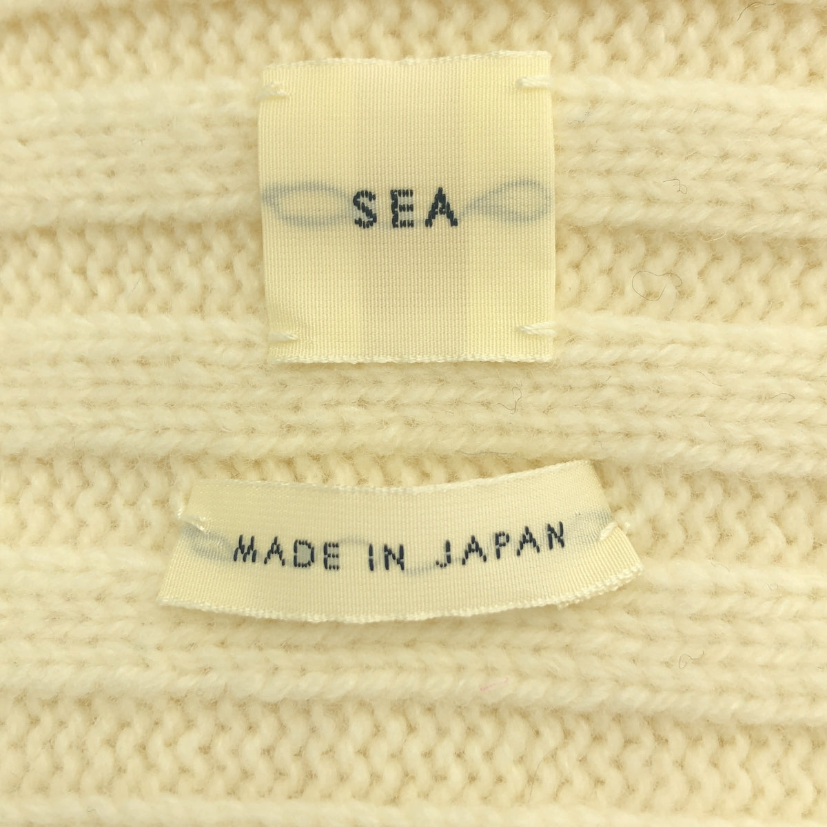 【美品】  SEA / シー | ウール カシミヤ リブ ニット セーター | F | アイボリー | レディース