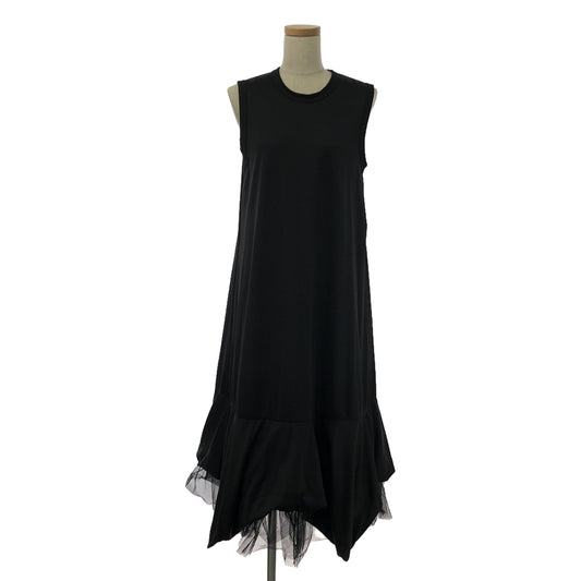 [Good Condition] COMME des GARCONS COMME des GARCONS / Comme des | 2024SS | Docking Tulle Sleeveless Dress | S | Black | Women's