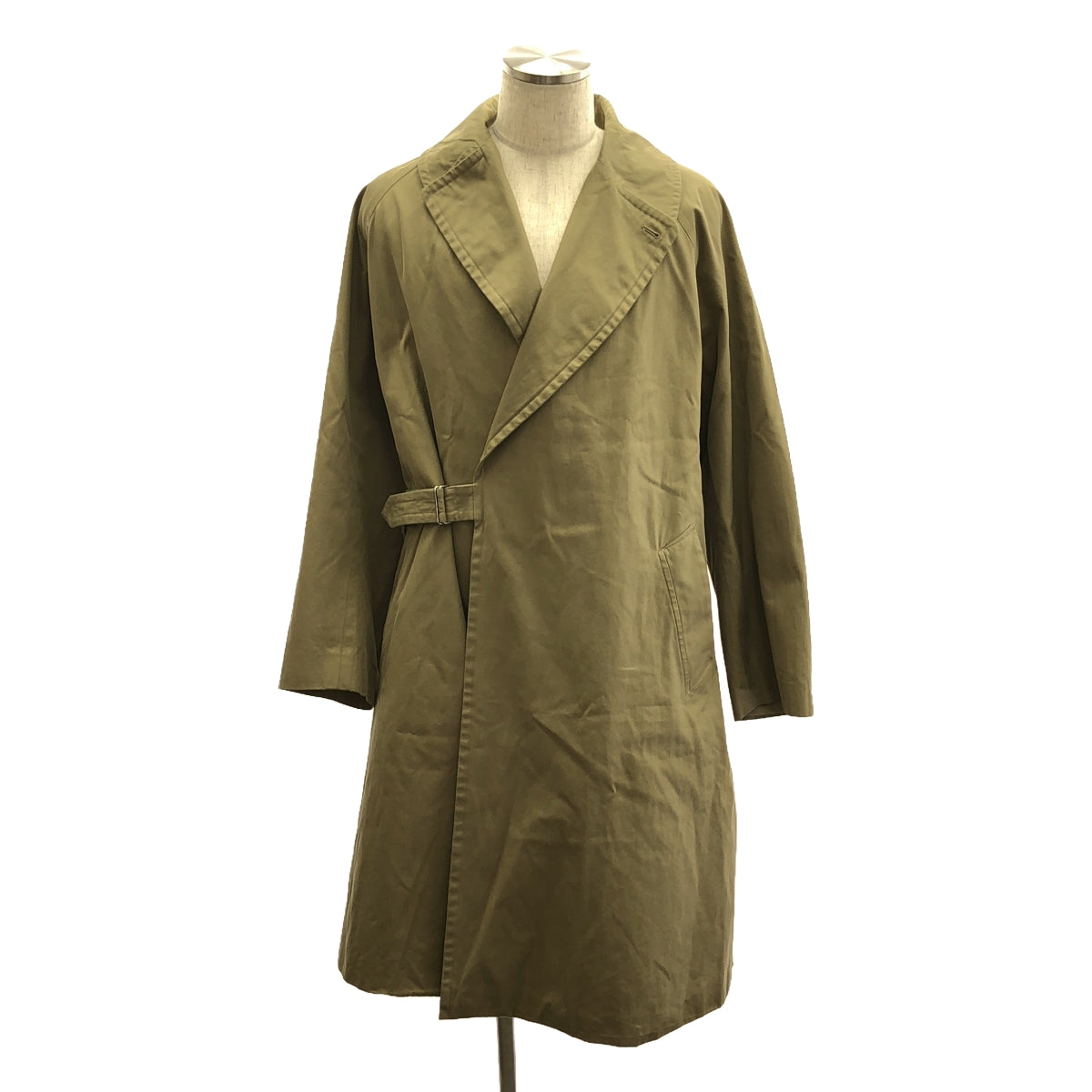 科莫利 |棉質華達呢繫帶鎖大衣 |尺寸 3 |米色 |男士