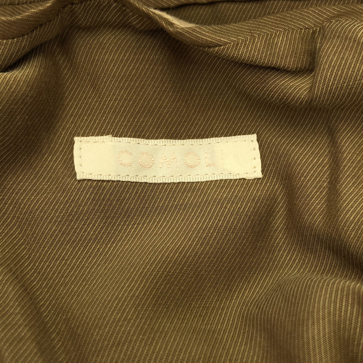 科莫利 |棉質華達呢繫帶鎖大衣 |尺寸 3 |米色 |男士