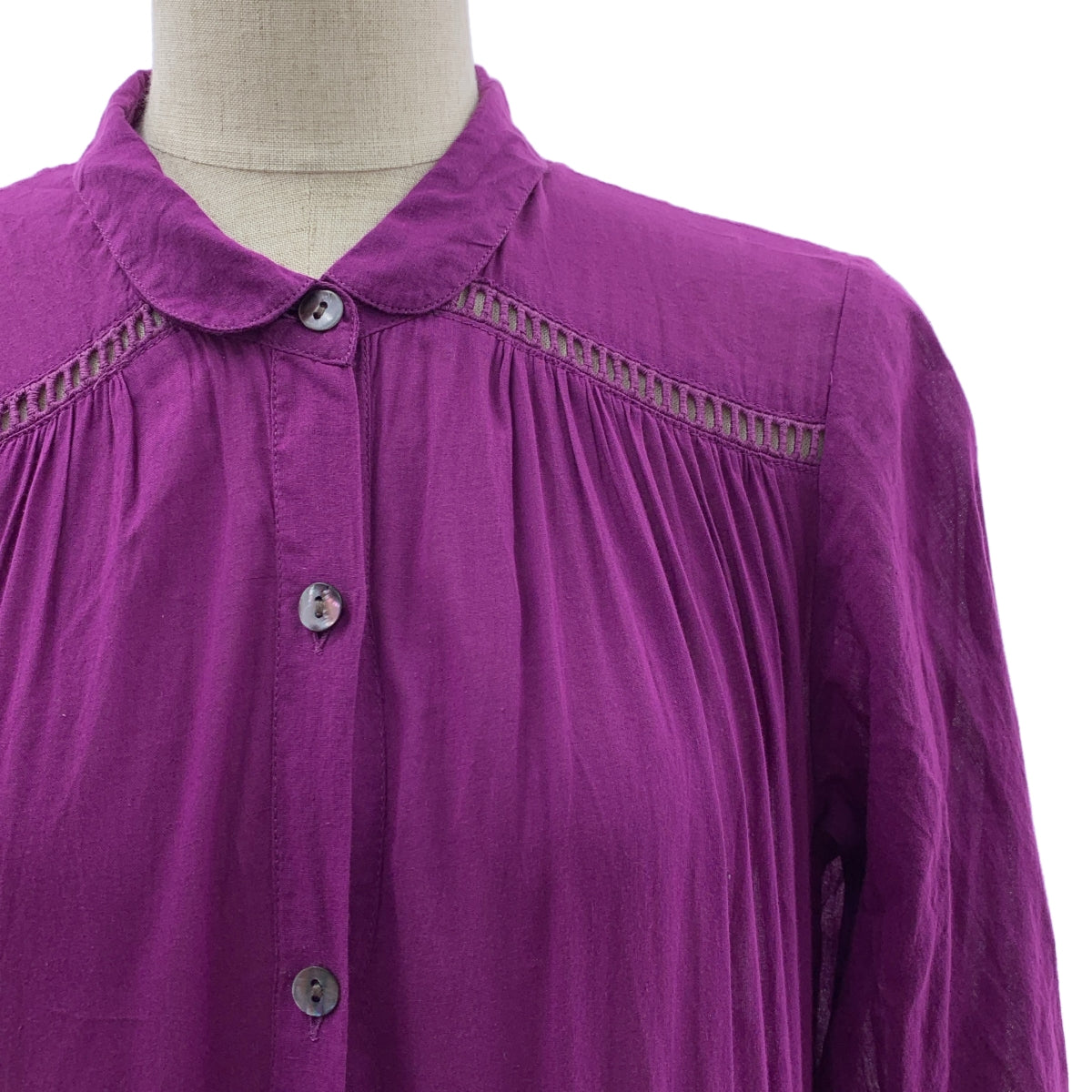 Velnica / ヴェルニカ | コットン ティアード マキシ丈 シャツワンピース |