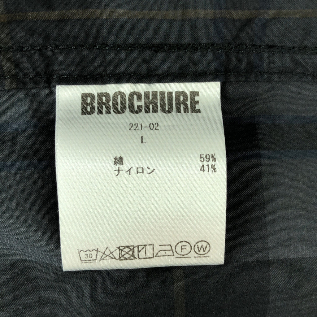 BROCHURE / ブローシュア | 2022SS | GENERALLY SHIRTS CHECK / チェック オーバーシルエット シャツ | L | メンズ