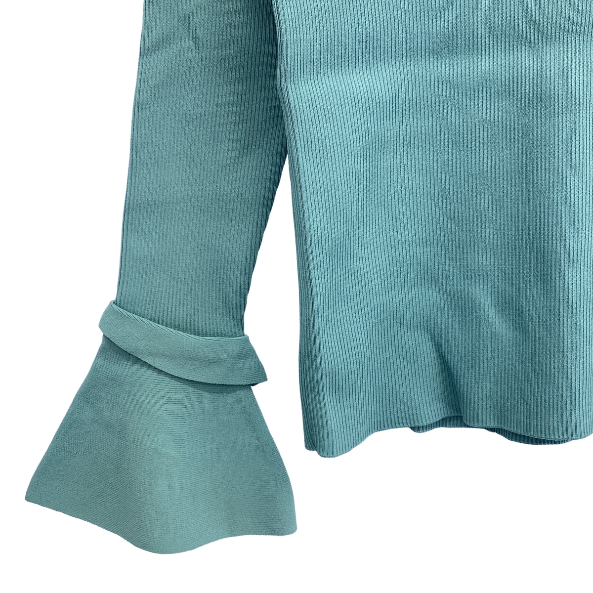 ADORE / アドーア | ベルスリーブ リブ ニット | 38 | グリーン | レディース