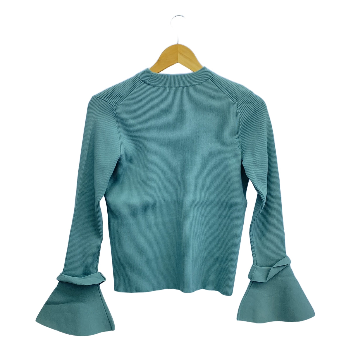 ADORE / アドーア | ベルスリーブ リブ ニット | 38 | グリーン | レディース