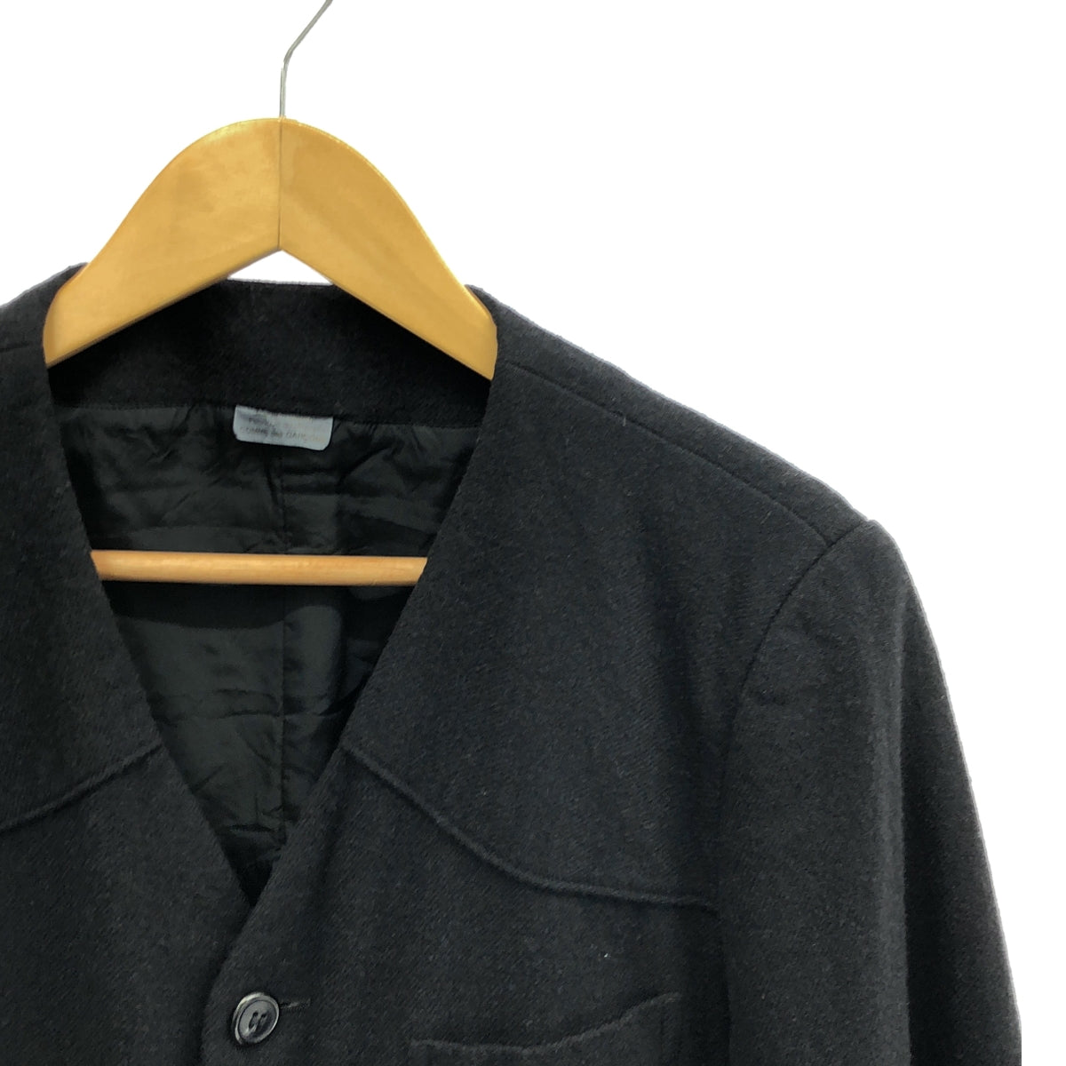 COMME des GARCONS HOMME DEUX / コムデギャルソンオムドゥ | 2015AW | ポリエステル 染め加工 シングルブレスト ジャケット | M | ブラック | メンズ