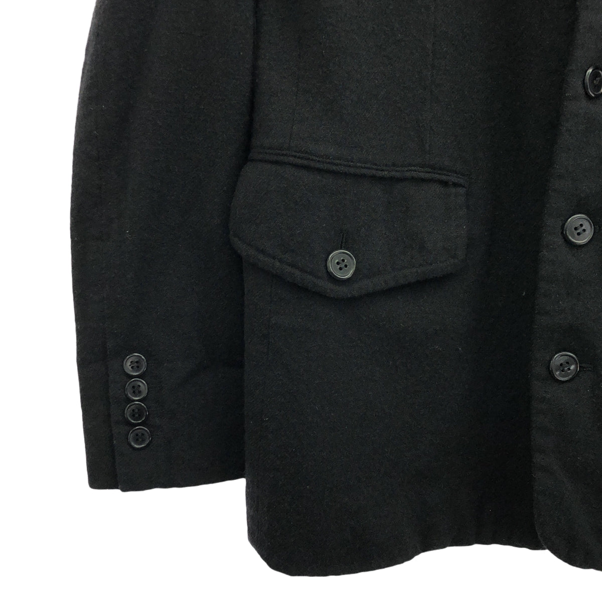 COMME des GARCONS HOMME DEUX / コムデギャルソンオムドゥ | 2015AW | ポリエステル 染め加工 シングルブレスト ジャケット | M | ブラック | メンズ