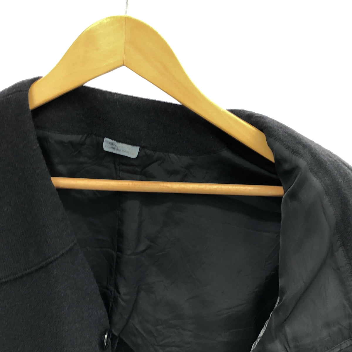 COMME des GARCONS HOMME DEUX / コムデギャルソンオムドゥ | 2015AW | ポリエステル 染め加工 シングルブレスト ジャケット | M | ブラック | メンズ