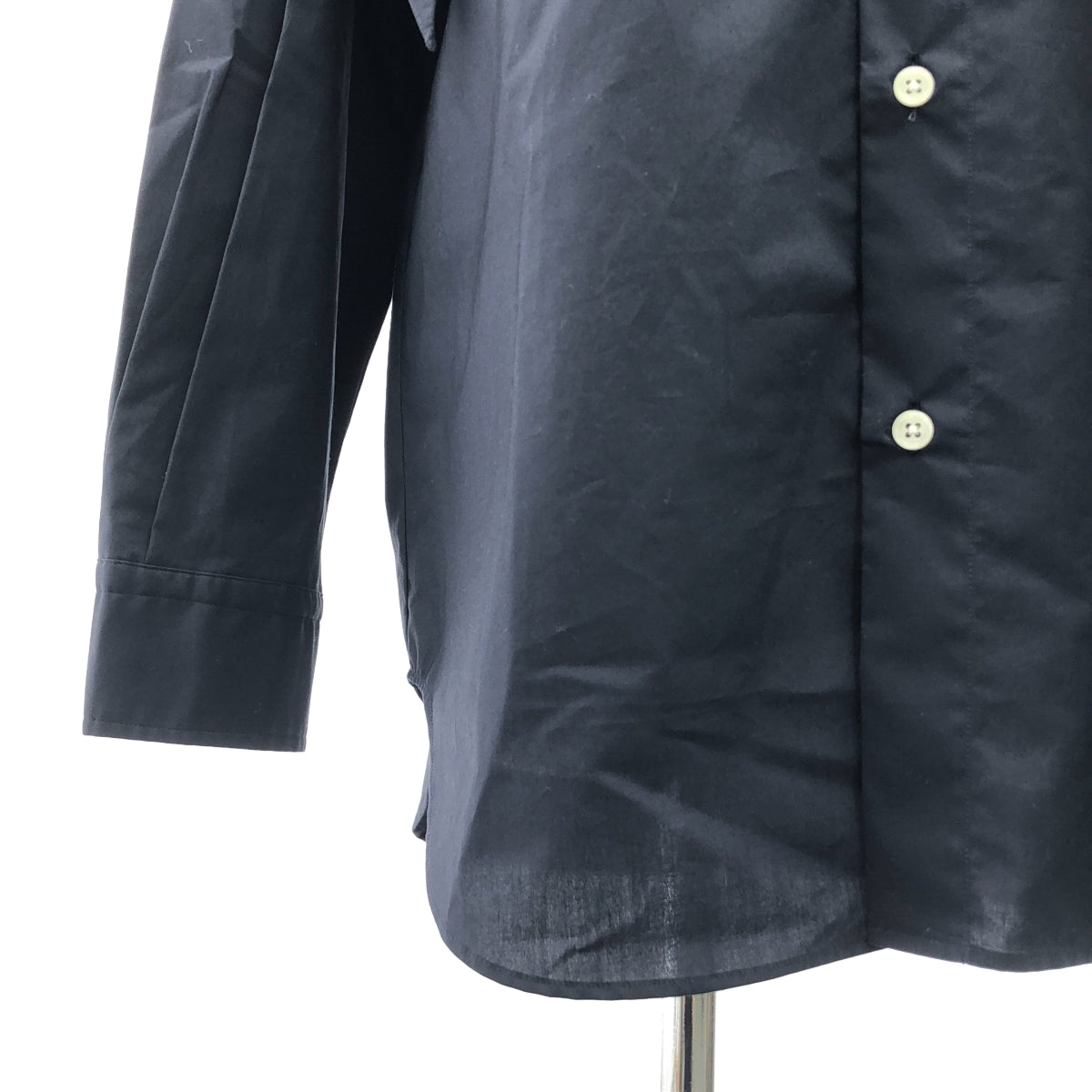 [狀況極佳] nicholson&amp;nicholson / Nicholson and Nicholson | UNISON-POPLIN / 披肩的外套襯衫 | 尺寸 38 | 海軍藍 | 女款