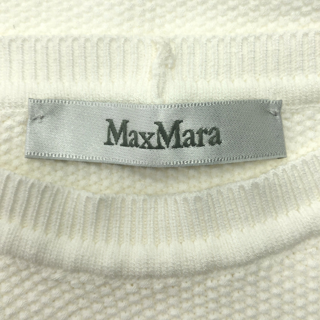 Max Mara / 맥스 마라 | 프릴 슬리브 풀오버 니트 | S | 화이트 | 여성