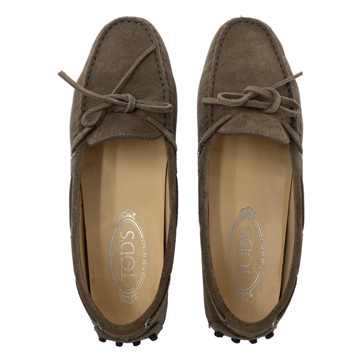 TOD'S | 絨面革與皮革駕車鞋 | 尺寸 37 1/2 | 棕色 | 女款