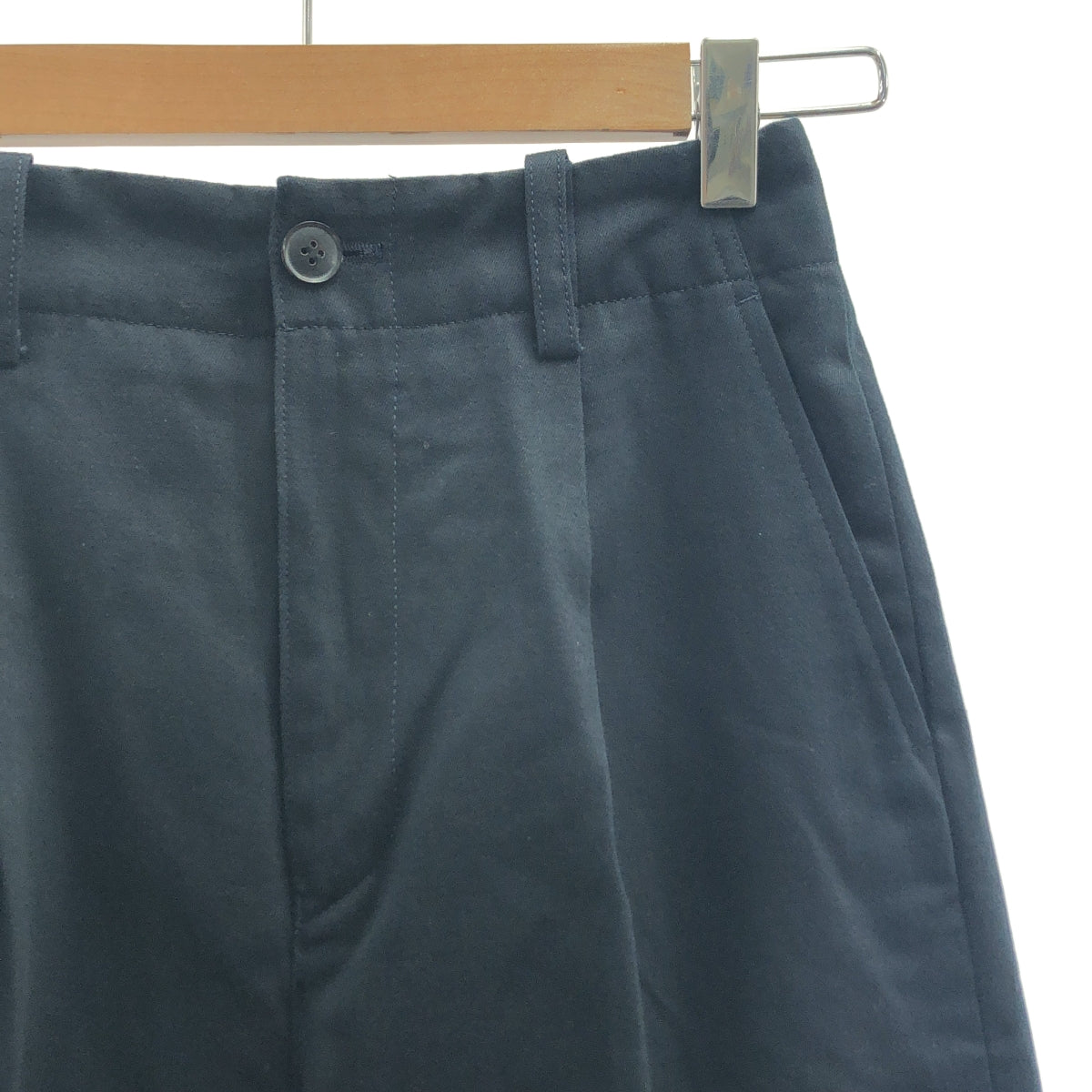 【미품】 Plage / 플라주 | Organic / 탁 와이드 슬랙스 팬츠 | 34 | 네이비 | 여성