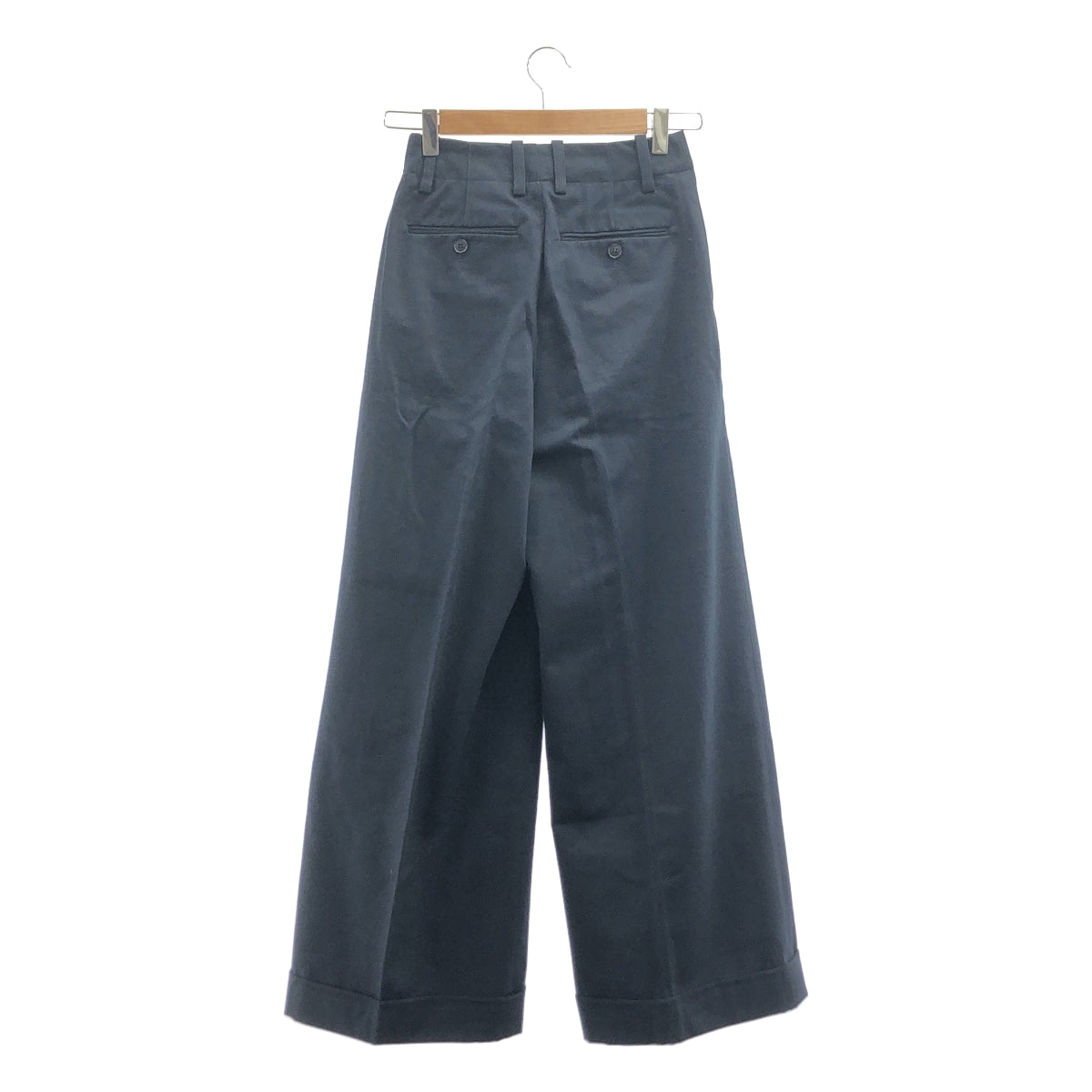【미품】 Plage / 플라주 | Organic / 탁 와이드 슬랙스 팬츠 | 34 | 네이비 | 여성