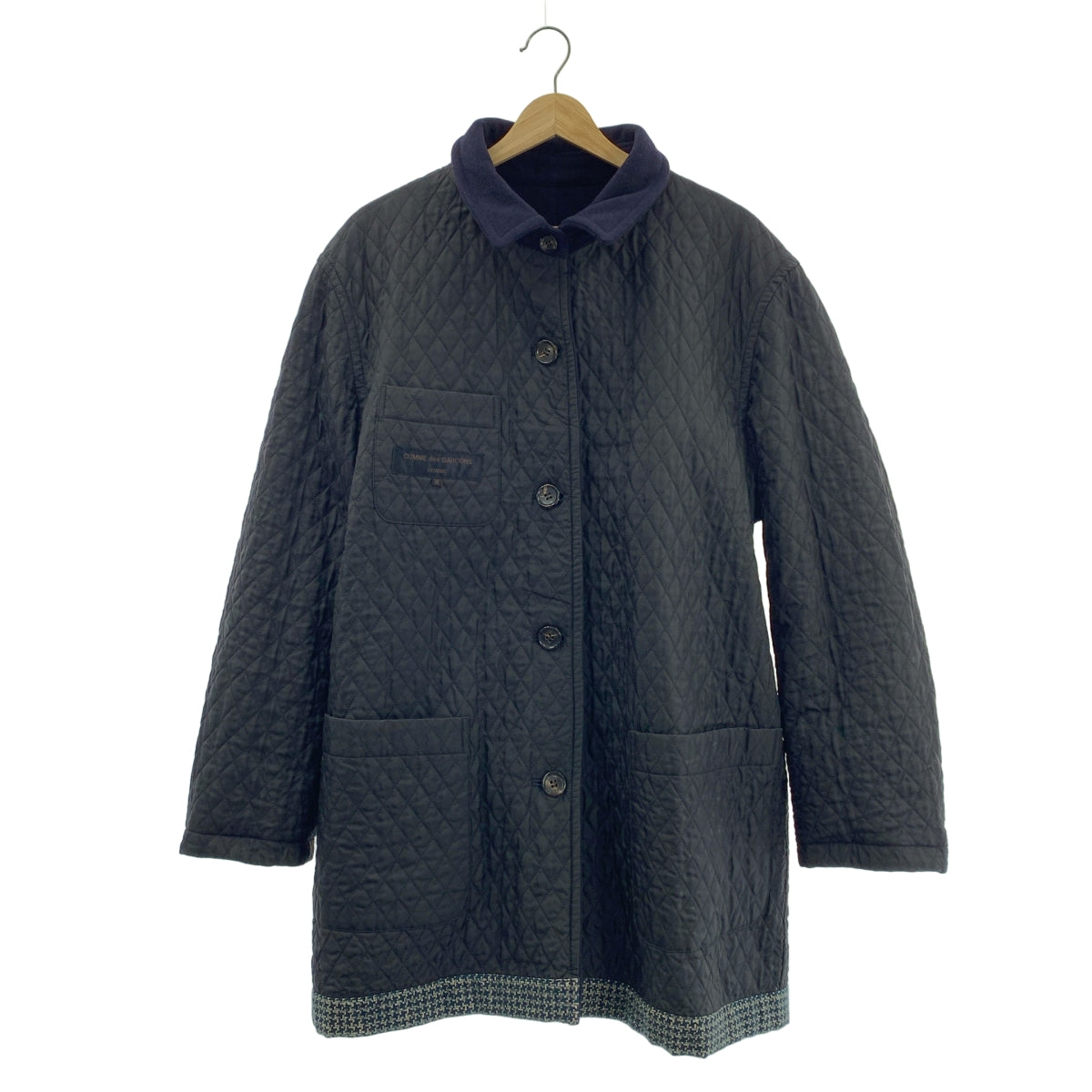 COMME des GARCONS HOMME / 콤데 갤슨 옴므 | 1995 | 뒤집을 수있는 울 퀼팅 싱글 롱 재킷 |