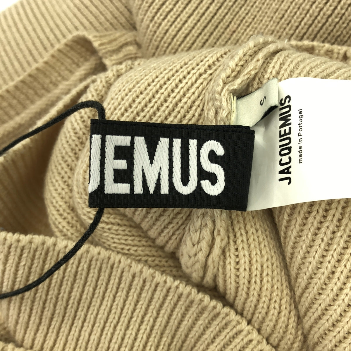 JACQUEMUS / ジャックムス | ハーフジップ クロップド ニット | S | ベージュ | レディース
