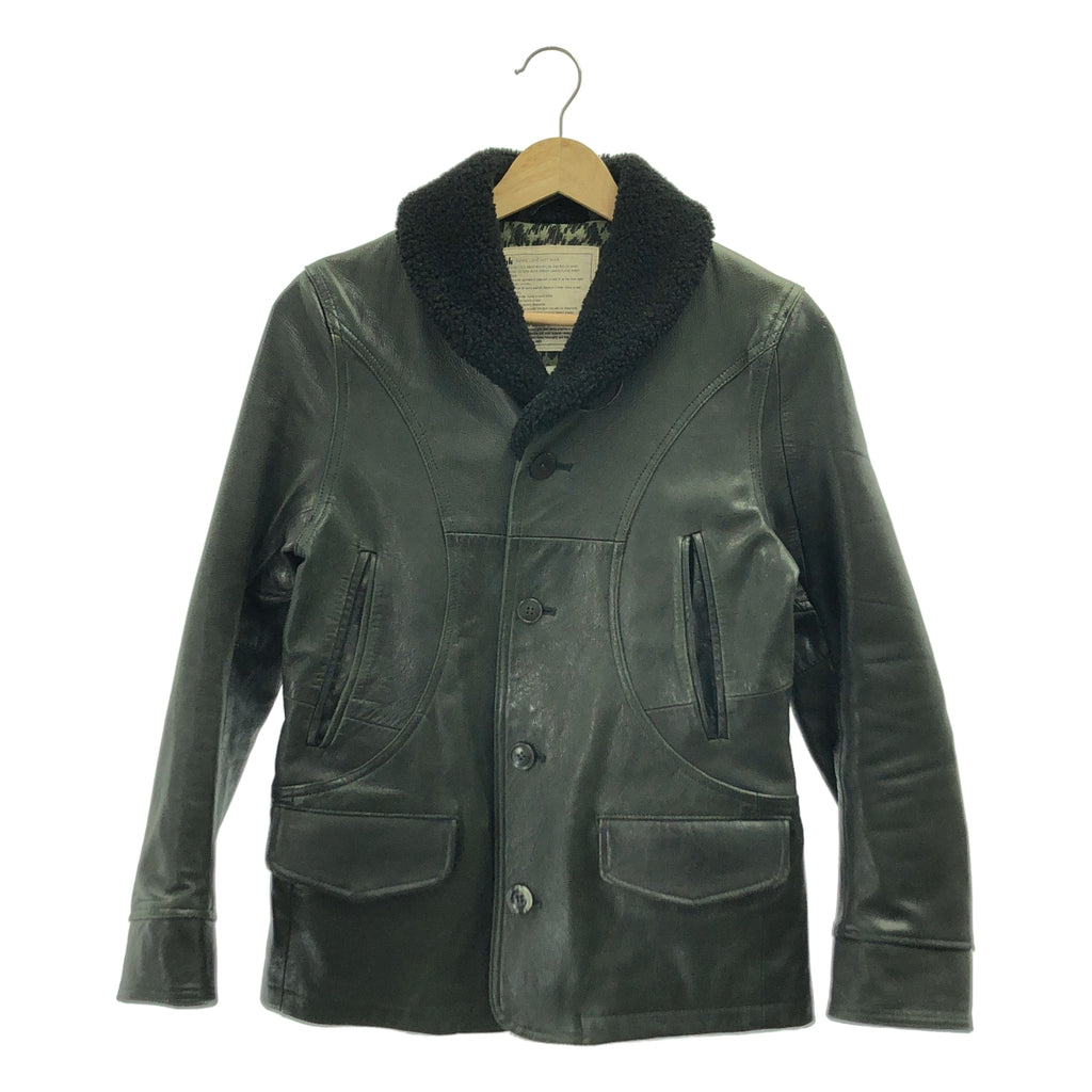 ink  / インク | ボア ショールカラー レザージャケット | ブラック | メンズ