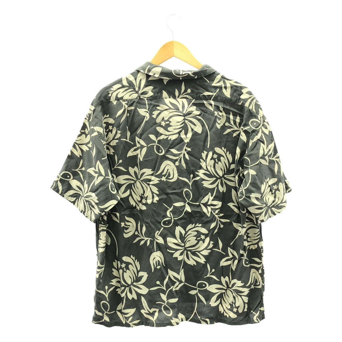 【美品】  NIGEL CABOURN / ナイジェルケーボン | ALOHA SHIRT / レーヨン 総柄 オープンカラー アロハシャツ | 52 | グレー系 | メンズ