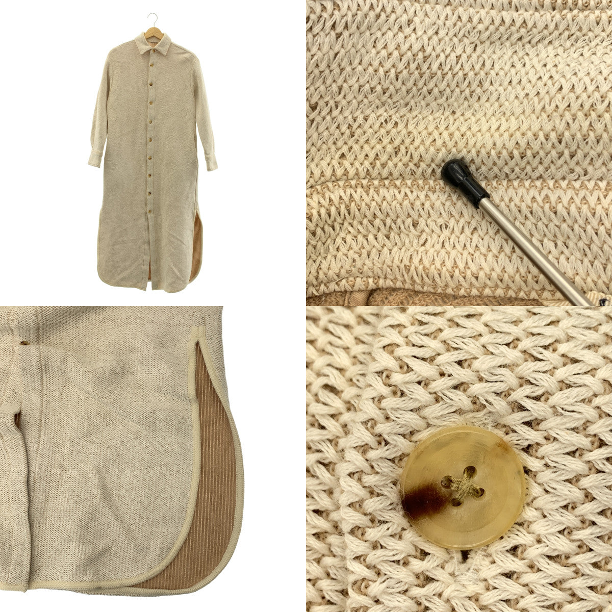 AURALEE / オーラリー | 2020AW | WOOL COTTON HEAVY MESH ONE-PIECE / オーバシルエット シャツ ワンピース | 0 | レディース