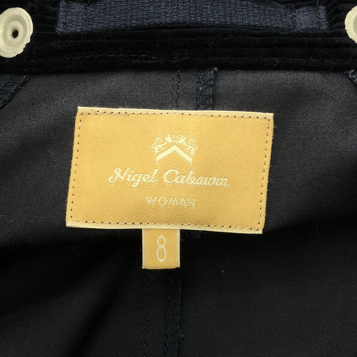 【美品】  NIGEL CABOURN / ナイジェルケーボン | ラグランスリーブ プルオーバー コート | 8 | ネイビー | レディース